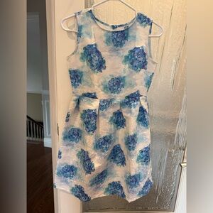 Vero Moda Blue and White Pleated Sundress